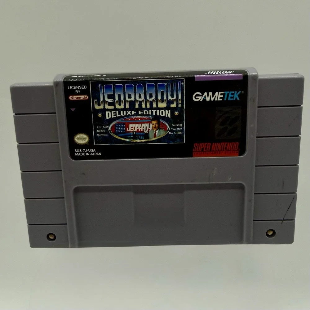 Jeopardy Deluxe Edition (Super Nintendo Entertainment System, 1993)  SNES Tested